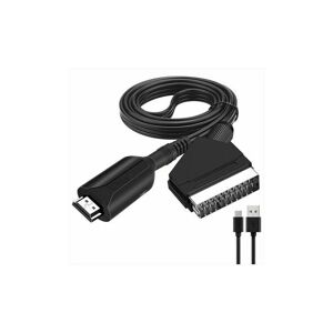 TOVBMUP Scart-zu-HDMI-Konverter Video-Audio-Adapter für Hdtv/DVD/Set-Top-Box/PS3/Pal/NTSC