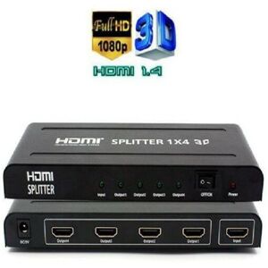 Trade Shop Traesio - splitter 4 hdmi 1.4 full hd 1080P 3D 4 ausgänge hochauflösend switch