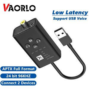 Vaorlo Aptx-Sender Unterstützt 24 Bit 96 Khz Usb-Plug-And-Play. Verbinden Sie 2 Geräte. Qualcomm 5.2. Unterstützt Anrufe Mit Geringer Latenz Für Tv, Ps4, Ps5