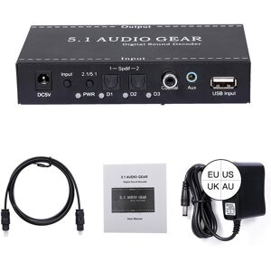 Tomtop Jms Nk-A6l 5.1 Audio Gear Digital Sound Decoder Audio Konverter 3,5 Mm Audio Ausgang Ersatz Für