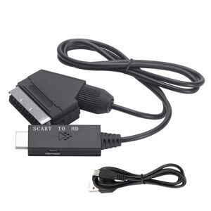 Songyeyyds99 Hd 1080p Scart Auf Hdmi-Kompatibler Konverter, Scart-Eingang Auf Hdmi-Kompatiblen Ausgang, Audio-Video-Kabel-Adapter