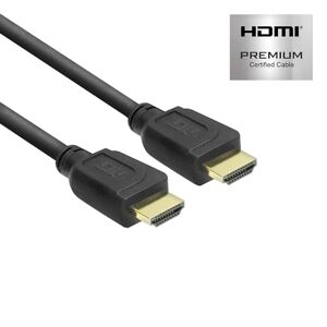 ACT AK3942 HDMI Kabel 1m, 4K@60Hz, HDMI Premium Zertifiziert 2.0 High Speed 18 Gbps, Unterstützt ARC, HDR, HDCP 2.2, Kompatibel mit PS5 / PS4, HDTV, PC