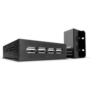 Lindy 42681 4 Port USB 2.0 Cat.6 Extender Verlängerung, Überbrückung bis 50m, IN/OUT: 4x USB-A / RJ45