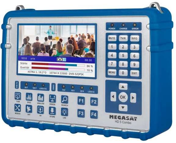 MegaSat Sat Messgerät HD 5 Combo OLED DVB-S2/S2X/C/T2 Sat-/Kabel-/DVB-T2 Multistream Finder