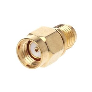 My Store Straight Gold Plated RP-SMA Male to SMA Female Adapter