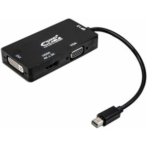 Mini DisplayPort til VGA/DVI/HDMI-adapter 3 en 1 NANOCABLE 10.16.3302-BK