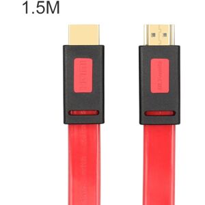 ULT-unite 4K Ultra HD Gold-plated HDMI to HDMI Flat Cable, Cable Length:1.5m(Transparent Red)