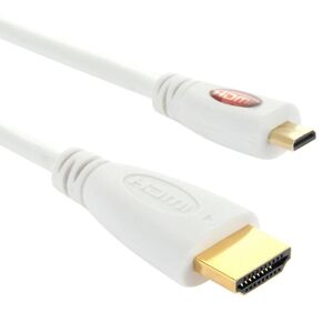 Shoppo Marte 1m Gold Plated Micro HDMI Male to HDMI Male Cable, 1.4 Version(White)(White)