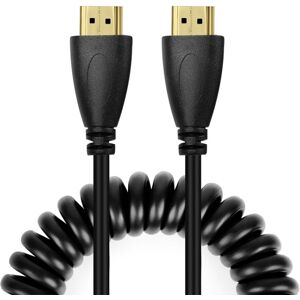 Shoppo Marte 1.4 Version, Gold Plated 19 Pin HDMI Male to HDMI Male Coiled Cable, Support 3D / Ethernet, Length: 60cm (can be extended up to 2m)