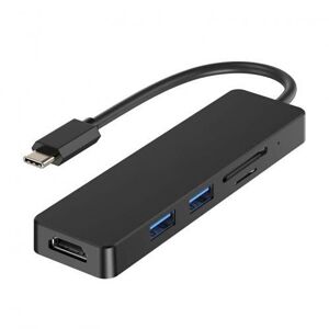 SiGN 5-i-1 USB-C-adapter HDMI 4K MicroSD - Svart
