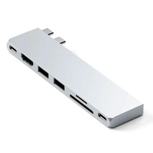 Satechi USB-C Pro Hub Slim m. 4K HDMI 100W - Sølv