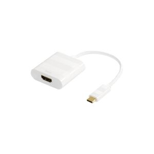 DELTACO USBC-HDMI1 - Ekstern videoadapter - USB-C 3.1 - HDMI - hvid