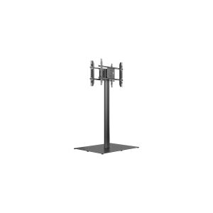 Multibrackets M Public Display Stand 180 HD Back to Back Black w. Floorbase - Stativ - for 2 LCD displays - aluminium, stål - sort - skærmstørrelse: 55-80 - gulvstående