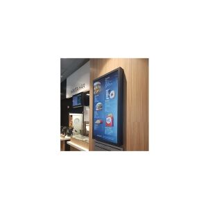 HI-ND Wall Casing EASY 32 Portrait - Monteringssæt (etui) - for LCD display - metal - sort, RAL 9005 - skærmstørrelse: 32 - vægmonterbar - for Samsung QM32R-B