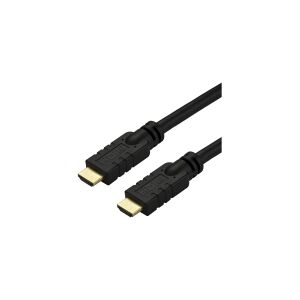 StarTech.com 10m(30ft) HDMI 2.0 Cable, 4K 60Hz Active HDMI Cable, CL2 Rated for In Wall Installation, Long Durable High Speed Ultra-HD HDMI Cable, HDR 10, 18Gbps, Male to Male Cord, Black - Al-Mylar EMI Shielding (HD2MM10MA) - HDMI-kabel - HDMI han til HD