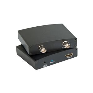 Deltacoimp SDI til HDMI-signalkonverter, BNC, SDI Loop Out, sort / SDI-1000