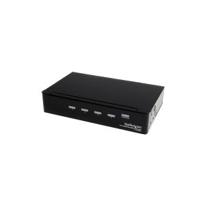 StarTech.com HDMI Splitter 1 In 4 Out - 1080p - 4 Port -Mounting Brackets - 1.3 Audio - HDMI Multi Port - HDMI Audio Splitter (ST124HDMI2) - Videosplitter - 4 x HDMI + 4 x audio - desktop - for P/N: SVA12M2NEUA, SVA12M5NA