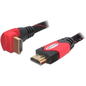 Delock 90° Vinklet Hdmi Kabel - Uhd 4k/30hz  - Rød - 2 M