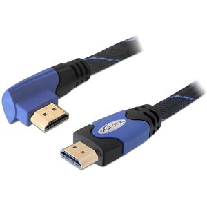 Delock Vinklet Hdmi Kabel - Uhd 4k/30hz  - Blå - 1 M