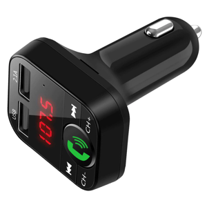 Bluetooth 4.1 / Fm Transmitter Til Bil - Sort