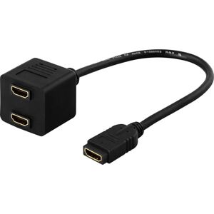 Hdmi Hun Til 2 X Hdmi Hun - Guldbelagt