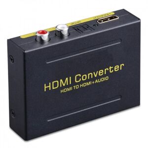 Northix Lydsplitter - HDMI til HDMI + SPDIF + RCA Black