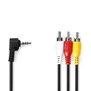 Nedis AV-kabel   3.5 mm Hanstik   3x RCA Han   Nikkelplateret