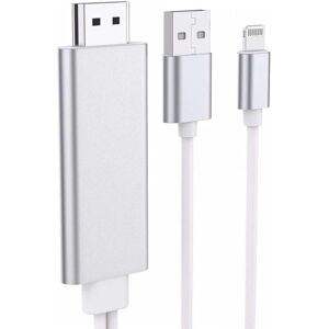 Apple Lightning til HDMI-kabeladapter, iPhone iPad til TV, 1080p