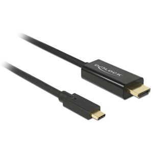 Delock 85259 videokabel adapter 2 m USB Type-C HDMI Sort