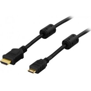 Deltaco Hdmi - Hdmi Mini Højhastigheds Med Ethernet Kabel, 3,0 M