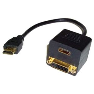 Cable duplicador pasivo de 1 HDMI a 2 DVI - Cablematic