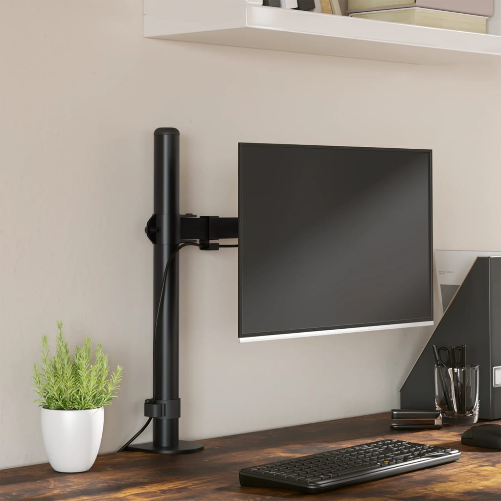 vidaXL Soporte para monitor acero negro VESA 75/100 mm