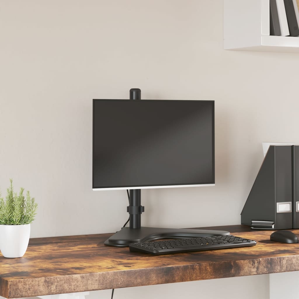 vidaXL Soporte para monitor acero negro VESA 75/100 mm