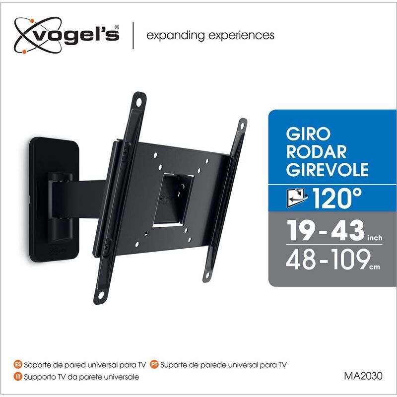 Vogel´s ma2030c1 soporte pared vogel's 19''-43'' 1 brazo giro 120º inclinable 15º