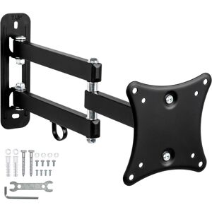 TECTAKE Support mural tv 10- 24 orientable - support tv mural, support tv avec bras articulée, support tv mural orientable et inclinable pour écran - noir - Publicité