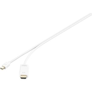 Mini-Display / HDMI Câble de raccordement [1x DisplayPort mâle - 1x HDMI mâle] 1 m blanc