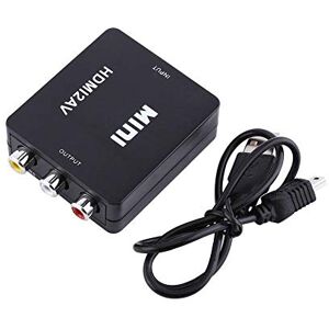 ASHATA pour convertisseur HDMI vers RCA, Adaptateur de convertisseur Audio  vidéo HD 1080P HDMI mâle vers AV Femelle pour TV, VHS, magnétoscope et DVD