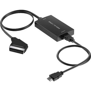 Péritel vers HDMI Adaptateur, Audio Vidéo Upscaler SCART HDMI