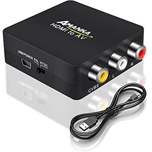 AMANKA Adaptateur Peritel HDMI, Convertisseur Péritel vers HDMI SCART HDMI  Adaptateur Compatible 720P/1080@60HZ pour HDTV DVD Blu-Ray Boîtier Décodeur