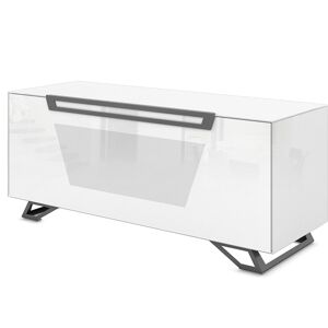 MUNARI meuble pour TV jusqu'a 55 KVT126F/P Collection VENTIMIGLIA (Blanc brillant - Verre trempe)