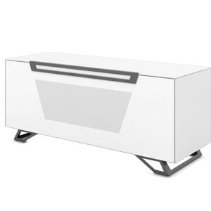 MUNARI meuble pour TV jusqu'a 55 KVT126F/P Collection VENTIMIGLIA (Blanc Opaque - Verre trempe)