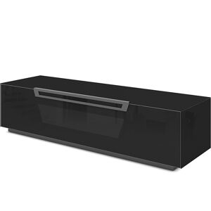 MUNARI meuble pour TV jusqu'a 65 KVT150BAS Collection VENTIMIGLIA (Noir brillant - Verre trempe)