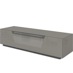 MUNARI meuble pour TV jusqu'a 65 KVT150BAS Collection VENTIMIGLIA (Gris brillant - Verre trempe)