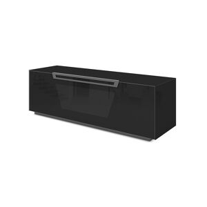 MUNARI meuble pour TV jusqu'a 65 KVT152BAS Collection VENTIMIGLIA (Noir brillant - Verre trempe)