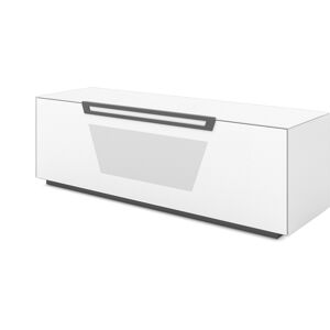 MUNARI meuble pour TV jusqu'a 65 KVT152BAS Collection VENTIMIGLIA (Blanc Opaque - Verre trempe)