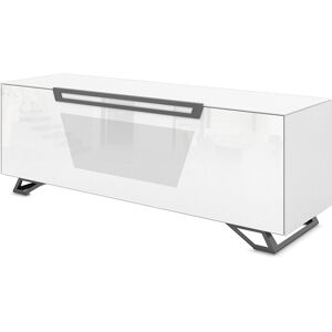 MUNARI meuble pour TV jusqu'a 65 KVT152F/P Collection VENTIMIGLIA (Blanc brillant - Verre trempe)