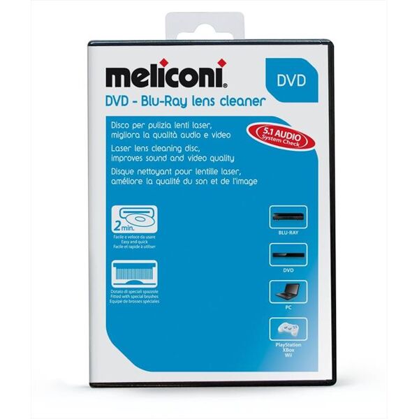 meliconi dvd blu-ray lens cleaner-bianco