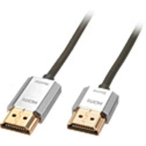 LINDY 41676 HDMI-kabel HDMI Aansluitkabel HDMI-A-stekker, HDMI-A-stekker 4.50 m Grijs High Speed HDMI met ethernet, OFC-kabel, Rond, Ultra HD-HDMI met
