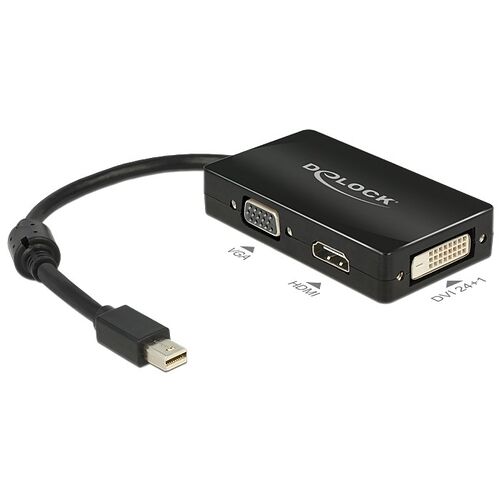 DeLOCK Mini DisplayPort naar VGA/HDMI/DVI adapter adapter