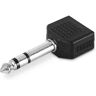 Auna Adapter/wtyczka 2 x 3,5mm jack do 1 x 6,3mm jack